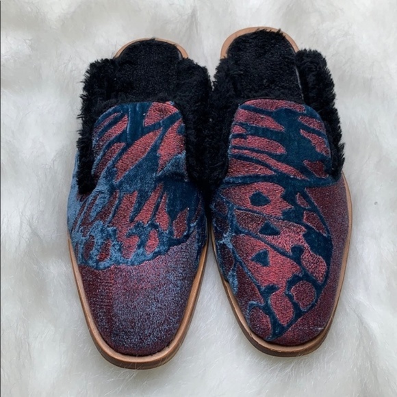 Free People Velvet Butterfly Effect Mules - Picture 2 of 7